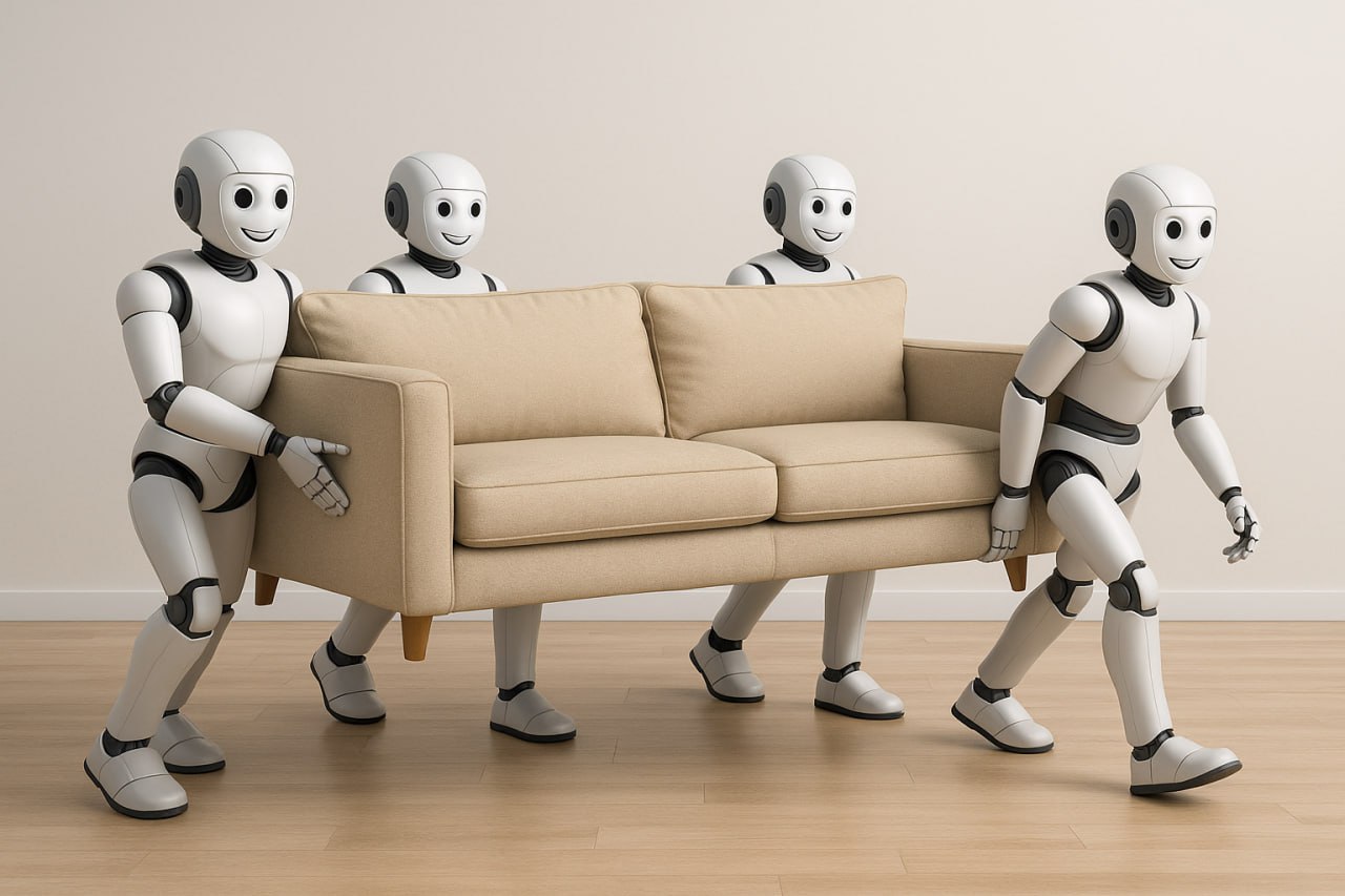 Robots working together